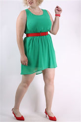 שמלת שיפון בירוק- L